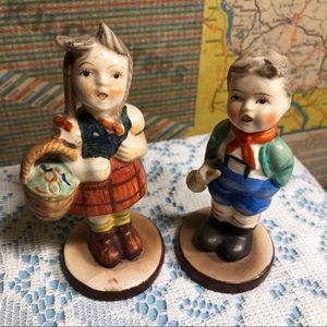 SOLD! Hummel like vintage boy and girl figures